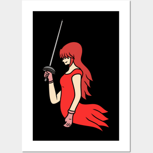 Fencer girl Posters and Art